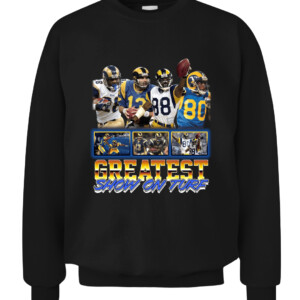 GREATEST SHOW ON TURF SHIRT Odell Beckham Jr Marshall Faulk Kurt Warner Lance Kendricks Isaac Bruce Los Angeles Rams