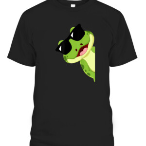 FUNNY FROG WITH SUNGLASSES T Shirt CABT black front.jpg