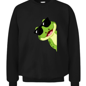 FUNNY FROG WITH SUNGLASSES T Shirt CACS black front.jpg