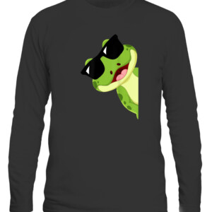 FUNNY FROG WITH SUNGLASSES T Shirt CALS black front.jpg