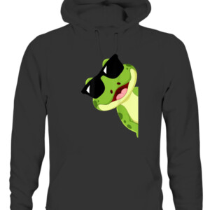 FUNNY FROG WITH SUNGLASSES T Shirt CAUH black front.jpg