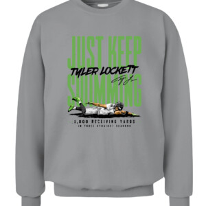 Just Keep Swimming Shirt Tyler Lockett Seattle Seahawks CACS sport grey front.jpg