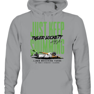 Just Keep Swimming Shirt Tyler Lockett Seattle Seahawks CAUH sport grey front.jpg