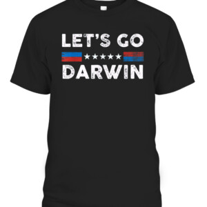 Lets Go Darwin US Flag Vintage Tee Shirt CABT black front.jpg