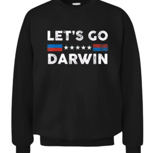 Lets Go Darwin US Flag Vintage Tee Shirt CACS black front.jpg