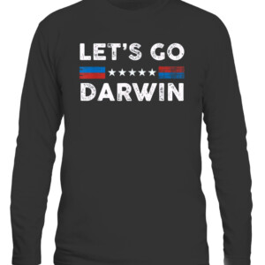 Lets Go Darwin US Flag Vintage Tee Shirt CALS black front.jpg