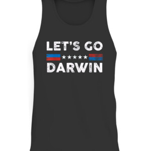 Lets Go Darwin US Flag Vintage Tee Shirt CATT black front.jpg