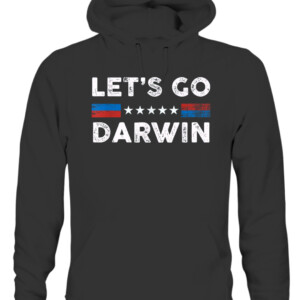 Lets Go Darwin US Flag Vintage Tee Shirt CAUH black front.jpg