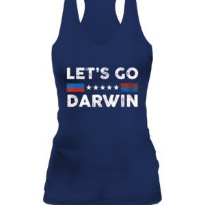 Lets Go Darwin US Flag Vintage Tee Shirt CAWT navy front.jpg
