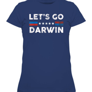 Lets Go Darwin US Flag Vintage Tee Shirt CAWTS navy front.jpg