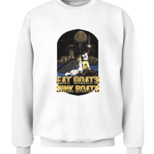 EAT GOATS SINK BOATS SHIRT Army Black Knights CACS white front.jpg