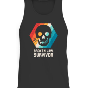 Broken Jaw T Shirt Jawbone Dislocated Fracture Funny Gift Funny Broken Jaw T Shirts Survivor Gift Tees CATT black front.jpg