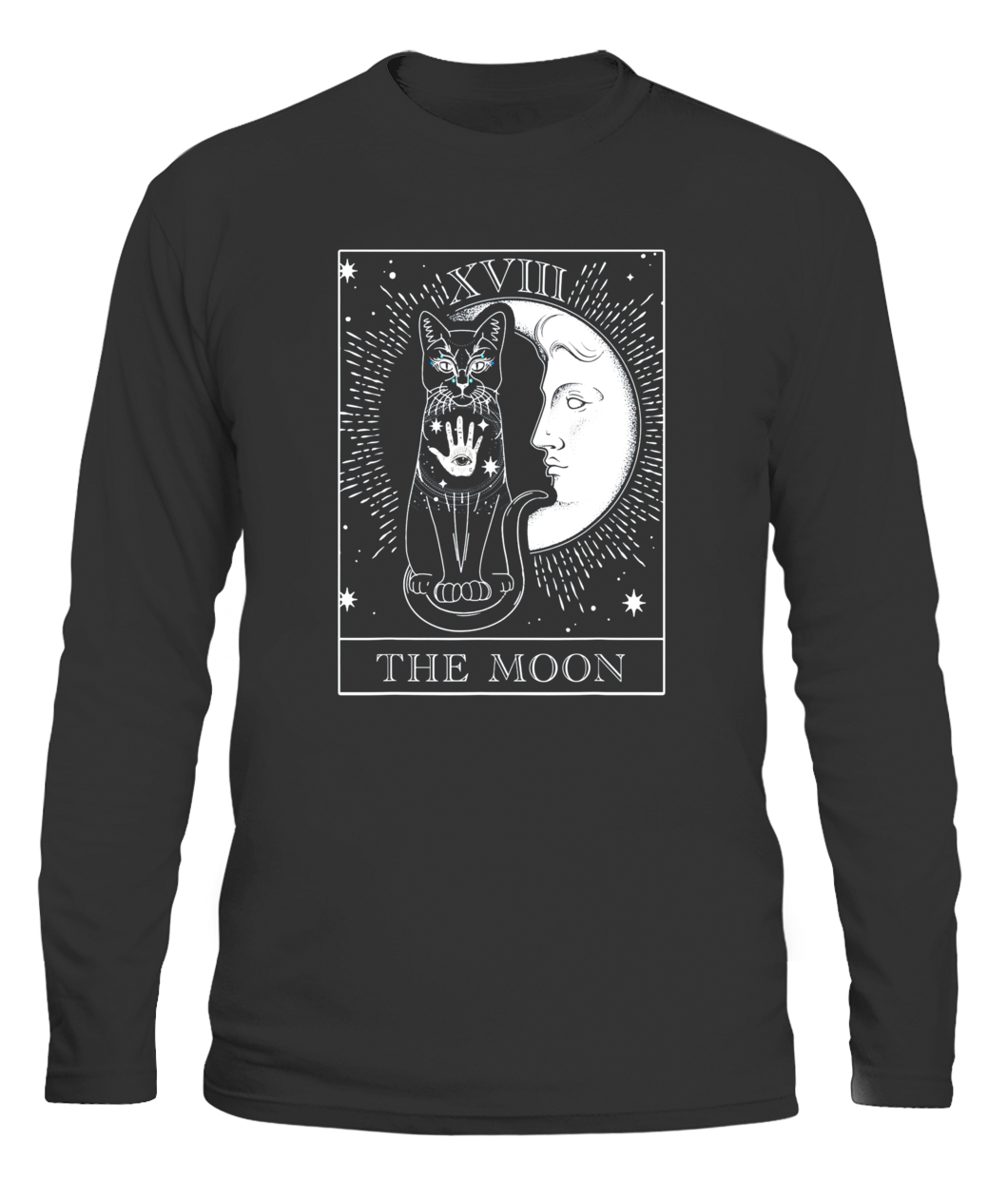 Moon Tarot Card and Cat Occult Graphic T-Shirt-CALS-black-front.jpg Moon Tarot Card and Cat Occult Graphic T Shirt CALS black front.jpg