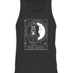 Moon Tarot Card and Cat Occult Graphic T Shirt CATT black front.jpg