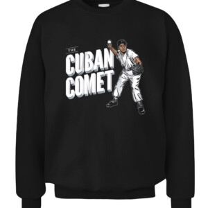 THE CUBAN COMET SHIRT MINNIE MIÑOSO Chicago White Sox CACS black front.jpg