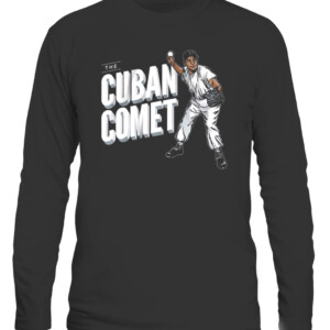 THE CUBAN COMET SHIRT MINNIE MIÑOSO Chicago White Sox CALS black front.jpg