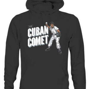 THE CUBAN COMET SHIRT MINNIE MIÑOSO Chicago White Sox CAUH black front.jpg