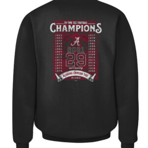2021 SEC Football Conference Champions 2 Hit Score T Shirt Alabama Crimson Tide CACS black back.jpg