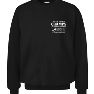 2021 SEC Football Conference Champions 2 Hit Score T Shirt Alabama Crimson Tide CACS black front.jpg