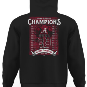 2021 SEC Football Conference Champions 2 Hit Score T Shirt Alabama Crimson Tide