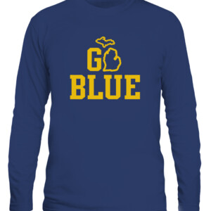 GO BLUE SHIRT Michigan Wolverines CALS navy front.jpg