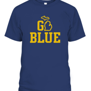 GO BLUE SHIRT Michigan Wolverines CAPT navy front.jpg