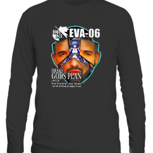 Drake Evangelion Shirt Drake Eva 06 Drake Gods Plan CALS black front.jpg