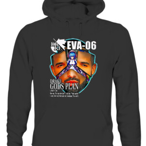 Drake Evangelion Shirt Drake Eva 06 Drake Gods Plan CAUH black front.jpg