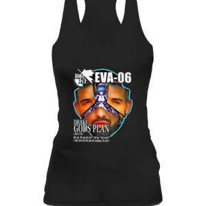 Drake Evangelion Shirt Drake Eva 06 Drake Gods Plan CAWT black front.jpg