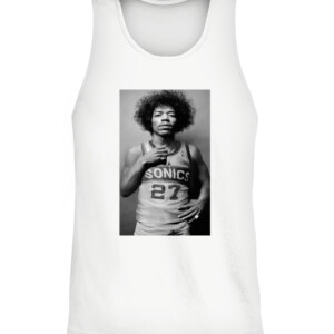 Jimi Hendrix x Seattle SuperSonics Shirt Klay Thompson Jimi Hendrix Shirt Golden State Warriors CATT white front.jpg