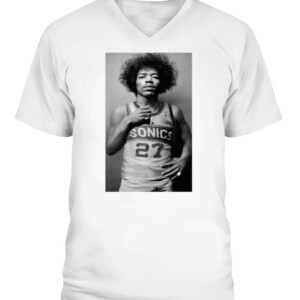 Jimi Hendrix x Seattle SuperSonics Shirt Klay Thompson Jimi Hendrix Shirt Golden State Warriors CAVN white front.jpg