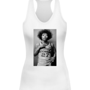 Jimi Hendrix x Seattle SuperSonics Shirt Klay Thompson Jimi Hendrix Shirt Golden State Warriors CAWT white front.jpg