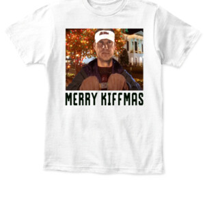 MERRY KIFFMAS SHIRT Lane Kiffin Ole Miss National Lampoon's Christmas Vacation Chevy Chase Clark Griswold APKT white front.jpg