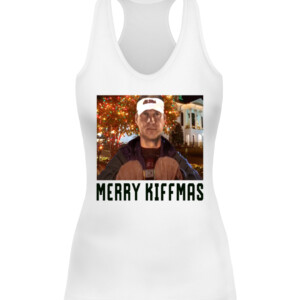 MERRY KIFFMAS SHIRT Lane Kiffin Ole Miss National Lampoon's Christmas Vacation Chevy Chase Clark Griswold CAWT white front.jpg