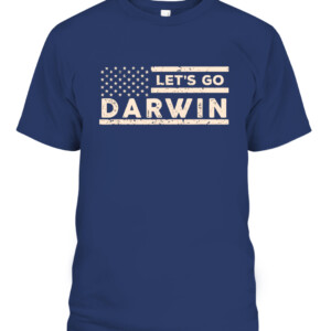 Lets Go Darwin US Flag Vintage T Shirt CABT navy front.jpg