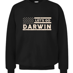 Lets Go Darwin US Flag Vintage T Shirt CACS black front.jpg