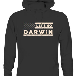 Lets Go Darwin US Flag Vintage T Shirt CAUH black front.jpg