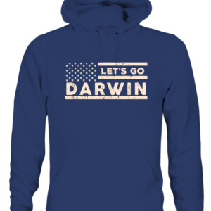 Lets Go Darwin US Flag Vintage T Shirt CAUH navy front.jpg
