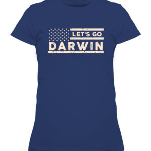Lets Go Darwin US Flag Vintage T Shirt CAWTS navy front.jpg