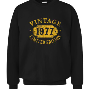 44 years old 44th Birthday Anniversary Gift Limited 1977 T Shirt CACS black front.jpg