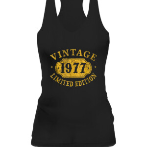 44 years old 44th Birthday Anniversary Gift Limited 1977 T Shirt CAWT black front.jpg