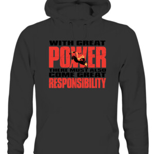 With great power there must also come great responsibility Shirt Spider Man No Way Home CAUH black front.jpg