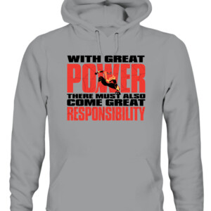 With great power there must also come great responsibility Shirt Spider Man No Way Home CAUH sport grey front.jpg