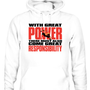 With great power there must also come great responsibility Shirt Spider Man No Way Home CAUH white front.jpg