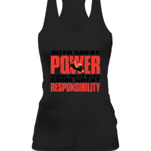 With great power there must also come great responsibility Shirt Spider Man No Way Home CAWT black front.jpg