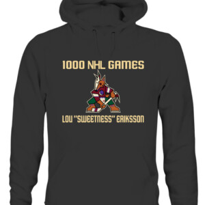 1000 NHL GAMES LOU SWEETNESS ERIKSSON SHIRT Loui Eriksson Arizona Coyotes CAUH black front.jpg