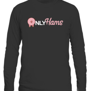 Funny Pig Only Hams Funny Pork Shirt Pig Farmer T Shirt CALS black front.jpg
