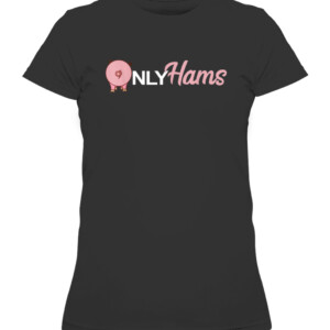 Funny Pig Only Hams Funny Pork Shirt Pig Farmer T Shirt CAWTS black front.jpg