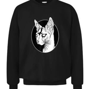 Occult Black Metal Sphynx Cat I Goth and Death Metal Graphic T Shirt