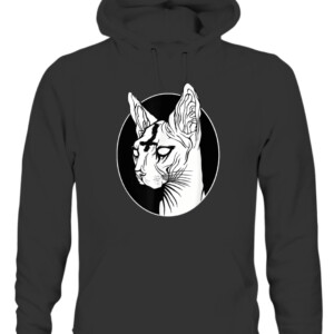 Occult Black Metal Sphynx Cat I Goth and Death Metal Graphic T Shirt